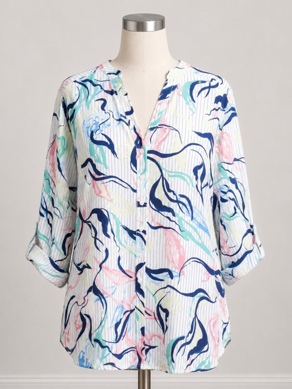 FDJ Tunic Button Blouse Women's Sz XL